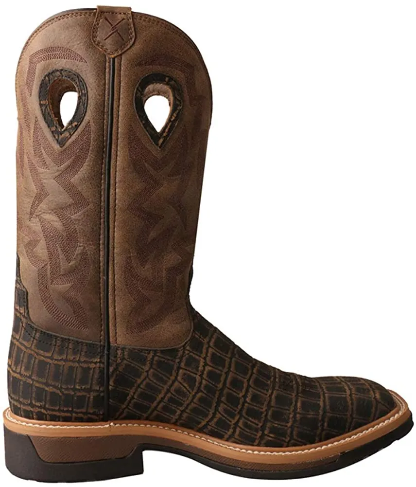 Twisted X Men’s Alloy Toe Lite Western Boots - Casual Boots for Men - Taupe & Bomber, 12 D