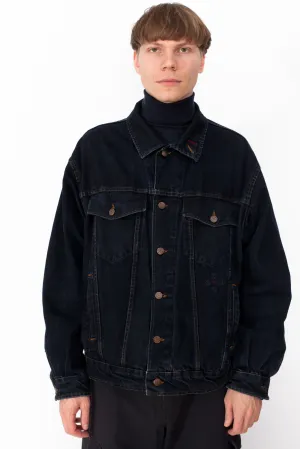 Vintage 90s Black Denim Jacket